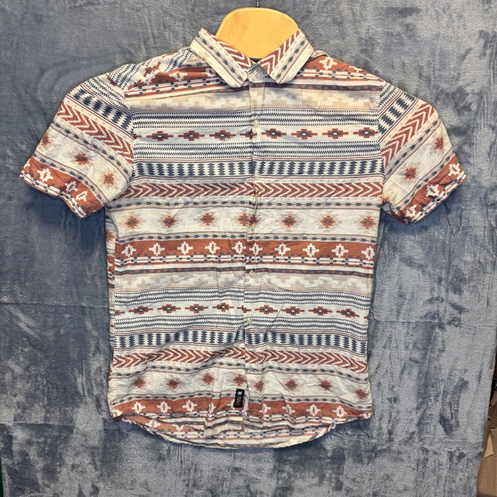 2328 | 7 Diamonds Native Southwestern Geometric Shirt Multicolor Mens